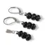 Set cercei cu agatatoare si pandantiv Turmalina neagra discuri fatetate, 6mm