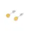 Cercei cu surub chihlimbar 5mm cu argint 925, unt