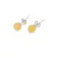 Cercei cu surub chihlimbar 6mm cu argint 925, unt