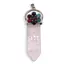 Pandantiv Cuart roz sabie cu 7 chakre floare, 65mm