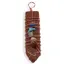 Pandantiv Goldstone maro cu montura din sarma si cristalele celor 7 chakre, 48mm