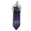 Pandantiv Lapis Lazuli sabie cu 7 chakre floare, 65mm
