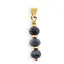Pandantiv Safir discuri fatetate cu bumbi aurii, 6mm