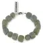 Bratara Acvamarin cuburi fatetate 8-10mm si Cristal de stanca discuri fatetate 3mm