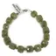 Bratara Granat verde tsavorit cuburi fatetate 8-9mm si discuri fatetate 4mm