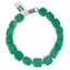Bratara Onix verde cuburi fatetate 6-8mm si discuri fatetate 3mm