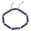 Bratara pe nod culisant Lapis Lazuli discuri fatetate cu sase bumbi de Argint 925, 5-6mm