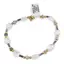 Bratara Cristal de stanca neuniform 7-9mm, Opal albastru discuri fatetate 4mm si Sodalit tuburi cu bumbi aurii