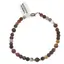 Bratara Turmalina multicolora sfere 4-5mm cu bumbi argintii