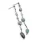 Cercei cu surub Larimar si metal argintiu, 7-9mm