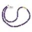 Colier Ametist sfere 6mm si Peridot discuri 4mm cu bumbi aurii