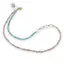 Colier Apatit, Labradorit, Piatra lunii discuri fatetate 3-4mm si Cristal de stanca neuniform 8mm cu bumbi aurii
