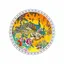 Abtibild sticker Feng Shui pentru protectie impotriva pericolelor cu 2 pauni 2025, mare
