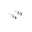 Cercei cu surub si montura ovala din argint 925, Cuart roz 5mm x 3mm
