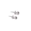 Cercei cu surub si montura ovala din argint 925, Piatra lunii 5mm x 3mm