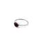 Inel din argint 925, model subtire cu cristal natural rotund - Granat masura 56