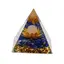 Piramida orgon Lapis Lazuli cu lotus si sfera Cuart roz, 5cm