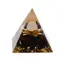 Piramida orgon neagra cu floare si sfera de Cuart roz, 5cm
