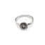 Inel din argint 925, model floare cu cristal natural - Cuart roz masura 61