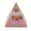 Piramida orgon Cuart roz cu 7 chakre, 5cm