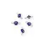 Accesoriu Ochi protector albastru cu montura de argint 925 si doua anouri - 9,5mm