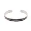 Bratara din argint 925 fixa, model ingust snur rasucit dublu, 9mm