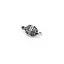 Accesoriu din Argint 925, model sfoara gravata, cu doua anouri - 13,5x6,1mm