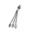 Accesoriu pandantiv din argint 925, model sfera gravata cu ciucuri si terminatie filigran - 6cm