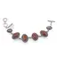Bratara Goldstone maro cu montura din metal, model infinit oval ascutit