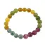 Bratara pe elastic Agat colorat sfere, 8mm