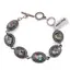Bratara Scoica Abalone cu montura din metal, model oval filigran