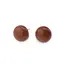 Cercei cu surub Goldstone maro semisfere, 12mm