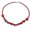 Colier Coral rosu sfere 4mm si freeform 8-12mm