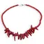 Colier Coral rosu sfere 7mm si freeform 16-30mm