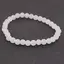 Bratara din Jad Snow 6mm, pe elastic, 19cm, sfere mate
