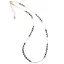 Colier Obsidian fulg de nea sfere fatetate 3mm si Hematit auriu 2mm