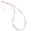 Colier Rodonit roz sfere fatetate 3mm si Hematit auriu 2mm