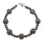 Bratara Obsidian fulg de nea maro sfere, 4-10mm