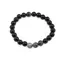 Bratara pe elastic Obsidian si Agat indian, 8mm