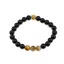 Bratara pe elastic Obsidian si Ochi de tigru galben, 8mm