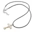 Colier cu pandantiv cruce aurie cu Iisus crucificat, 36mm