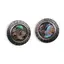 Cercei cu clipsuri Scoica Abalone in montura argintie - model rotund, 25mm