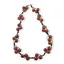 Colier confectionat manual pe snur cu Goldstone maro sfere fatetate, 9mm