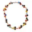 Colier confectionat manual pe snur cu Mix agate sfere fatetate, 8mm