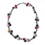 Colier confectionat manual pe snur cu Mix agate sfere mate, 8mm