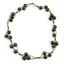 Colier confectionat manual pe snur cu Ochi de tigru verde sfere, 8mm