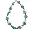 Colier confectionat manual pe snur cu Agat verde mat sfere, 8mm