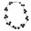 Colier confectionat manual pe snur cu Onix negru sfere, 10mm