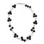 Colier confectionat manual pe snur cu Onix negru sfere, 8mm