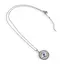 Colier din inox argintiu si pandantiv Ochiul protector, 18mm